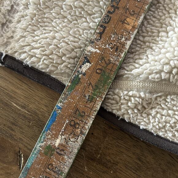 Patagonia Retro X Fleece Vest Tan Beige Brown Sherpa Size Large Deep Pile EUC - Picture 6 of 7